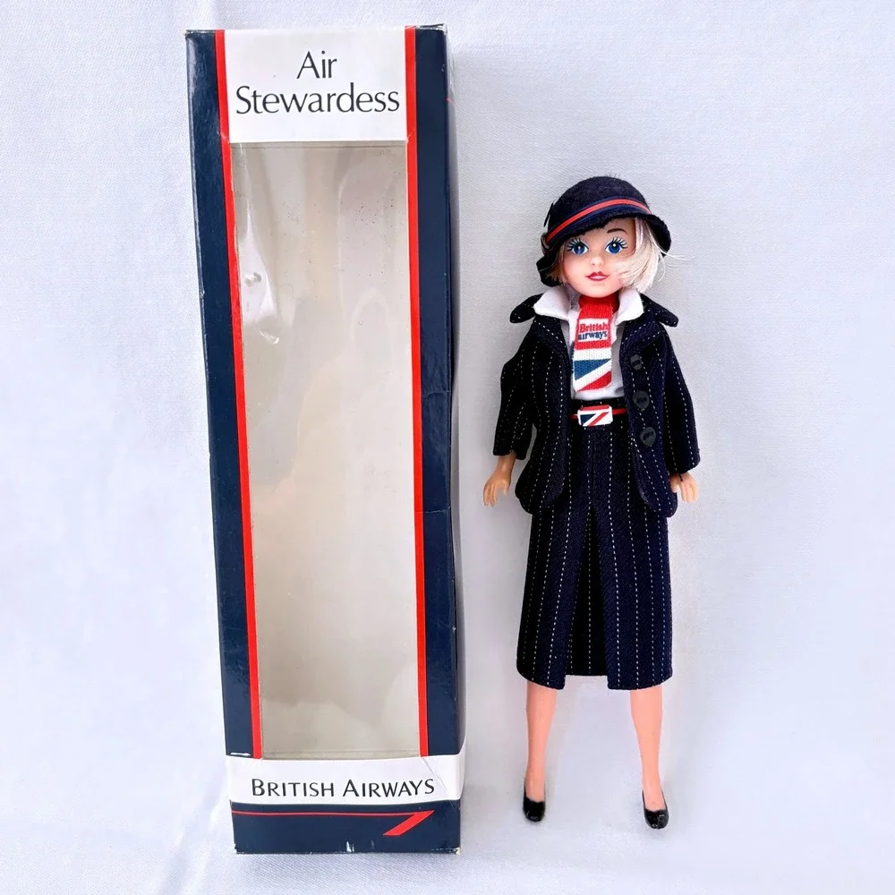 Vintage 1980s British Airways Air Stewardess Doll 8